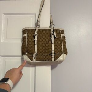 Stylish Brown and Cream Women's Bag